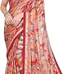 yashika Women's Printed Georgette Satin Saree with Lace Border and Blouse Material-picture-38