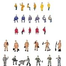 JAZZY PEARLS® 50pcs Model Train Seated People Passengers HO Scale 1:87+25pcs Railway Worker|Toys & Hobbies | Model Railroads & Trains | HO Scale | Parts & Accessories | Figures & People-image-64