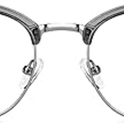 VINCENT CHASE EYEWEAR Unisex Zero Power Bluecut & Antiglare Computer Eyeglasses For Eye Protection and Strain | Stainless Steel | Full Rim Round | Medium | VC E13033-M-image-35