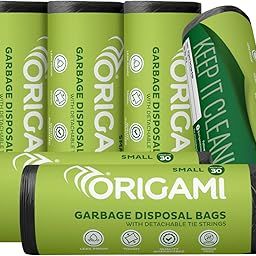 Origami Biodegradable Garbage Bags For Dustbin - Small 17 X 19 Inches|30 Bags Per Roll (Pack Of 6, Black), 6 Count-19