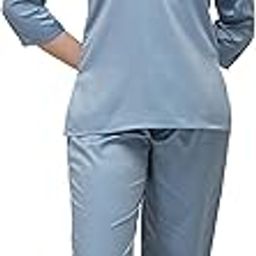 Women's Silk Satin Comfort fit Solid Print Night Suit Pair-image-42