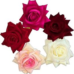 Rose Flower Hair Clip For Women (Pack Of 5) MultiColour-picture-29