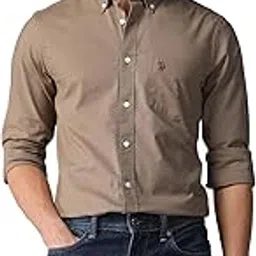 u.s. polo assn. Men's Solid Tailored Fit Button Down Shirt-picture-29