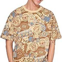 Minions: I've Got This Men and Boys Short Sleeves Round Neck Brown All Over Printed Cotton Oversized T-Shirts-image-115