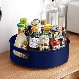 HomeWiz Kitchen Multi-Purpose 360° Rotating Organizer Tray | Space-Saving Kitchen & Pantry Storage | Multi Purpose Organization Rotating Tray | Turntable for Spices, Storage | Dark Blue-32
