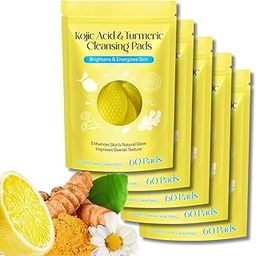 ALLISON CREATIVE Turmeric & Kojic Acid Face Cleansing Foaming Pads for Dark Spots, Skin Brightening & Acne Prevention With Vitamin C, For All Skin Types (300 count (Pack of 1))-image-16