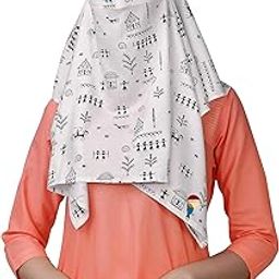 Cotton Innovative Stylish Printed Pattern Fancy Scarf With Sun Protection Cover Face Cotton Short Driving Scarf for Women's and Girls (Black Star)-image-29
