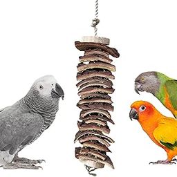 CONGO - NATURAL PARROT TREAT Wooden Deworming Assorted Wooden Chew Toys For Conure, African Grey, Amazon Parrot, Macaw, Cockatoos And Other Birds-17