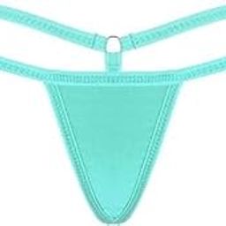 Women Strappy G-String Thong Underwear, Royal Blue, Minimal Coverage (in, Alpha, L, Regular, Plus Size, Sky Blue)-image-69