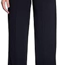 Black Polyester Full Length Single Pleated Women Formal Trouser Pants-image-42