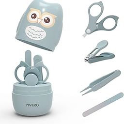 YIVEKO Baby Nail Kit, 4-in-1 Baby Nail Care Set with Cute Case, Baby Nail Clipper, Scissor, Nail File & Tweezer, Baby Manicure Kit and Pedicure kit for Newborn, Infant, Toddler, Kids-Owl Blue-image-79