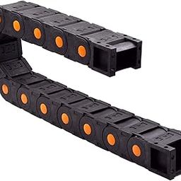Qimoo 39.3 inch Plastic Drag Chain Cable Carrier, 1m Closed Type Wire Drag Chain Cable Carrier R75 35 * 50mm Cable Drag Chain for CNC Router Electronic Industrial Machine-image-83
