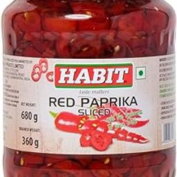 HABIT Red Paprika sliced 680g x Pack of 1 | Tender |Deep Red Color with Tangy, Sour & Spicy Flavor | Ideal for Pizza, Sandwiches, Soups, Pastas, Sauces & Salads-image-18