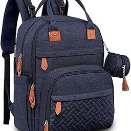 Large Capacity Foldable Mommy Bag with Insulated Pockets, Waterproof Changing Mat, and Diaper Organizer with 18 Practical Pockets-image-71