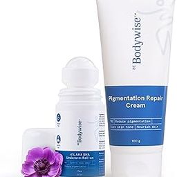 Be Bodywise Underarm Brightening Kit | With 4% AHA BHA Underarm Roll-On (50ml) & Pigmentation Repair Cream (100g) | Reduces Body Odor, Fades Pigmentation & Corrects Uneven Skin Tone-4