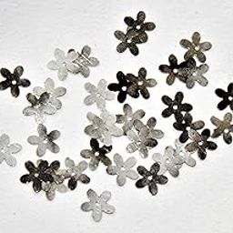 The Design Cart Silver Flower Sequins (10 mm) (Pack of 100 Grams)- for Embroidery, Beading, Arts and Crafts-picture-24