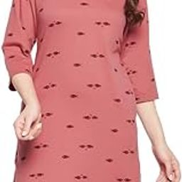 Women's Cotton Blend Knee Length Short Nightdress Nightgown-image-7