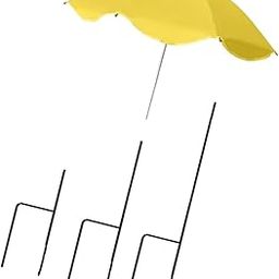 UJEAVETTE Plant Umbrella Reusable with Ground Stake Sturdy for Garden Beds Shade Cloth Yellow-image-31