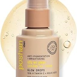 POSHAN Chaand Ka Tukda Vitamin C Glow Drops | 15% Vit C + 3% Kojic Acid | With Saffron, Amla & Probiotics | Targets Pigmentation | Safe for Sensitive Skin | Fast-Absorbing | 20ml-image-21