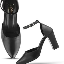 Women's Chunky Platform Block Heeled Sandal Pointed Toe Ankle Strap High Heel Sandal for Wedding,Party, Evening, Prom-image-15