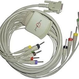 10 Lead ECG Cable Compatible with RMS 4mm 15 pin banana type-19