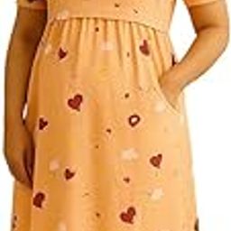 Women's Maternity Feeding Maxi zipless,Lounge wear, zipless Women's Nightdress,Nursing Maxi Dress,shortPuff Sleeves Nighty,Feeding Gown,Frock-picture-20