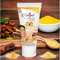 Femina Ubtan Natural Glow Face Wash with Haldi & Chandan | For Tan Removal & Skin brightening | SLS & Paraben Free | For All Skin Type | For Men & Women | (60ml)-image-51