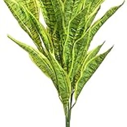Kuber Industries Tall Artificial Plants with Pot Big Size | Indoor Outdoor Faux Croton Tree for Home Decor | Corner Fake Green Decorative Plants for Living Room, Balcony and Office | Green-image-37