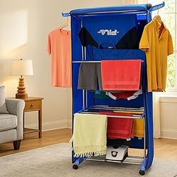 Mr Dryer Stainless Steel Pipe Frames Q9-X6UR-MODM Electrical Clothes Dryer, 1000 Watts, Yellow, Blue-picture-16
