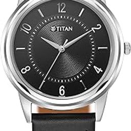 Karishma Zing Quartz Analog Black Dial Leather Strap Watch for Men-1638SL02-picture-27