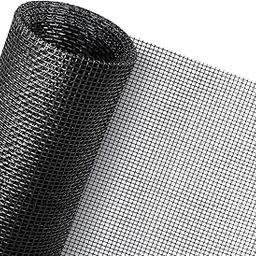HOME BUY Fiber Glass Mosquito Mesh Net Jali for Doors, Windows, Home, Balcony Safety net Garden Machcharjali for Window bacony Big Size roll 200gsm (Black, 4ftx10ft)-0