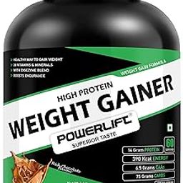 PowerLift Weight Gainer Protein Powder (3kg Chocolate) 390K Energy, 75G Carbs| High Protein & High Calorie Protein Powder for weight gain men and women use | Raw Whey from USA | With Digezyme-image-21