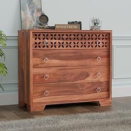 SHUBHANKAR ART Sheesham Wood Sideboard Cabinet for Living Room Wooden Storage Cabinet for Home (Natural)-image-45