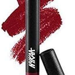 Nykaa MATTE-ilicious Lip Crayon - Call Me Scarlet (2.8gm) shade No 14 With Prove Your Point Cosmetic Sharpener-picture-53