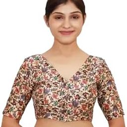 Women's Multi Printed V-Neck Readymade Saree Blouse_IB_2611_VNK_Multi_46_70-image-25