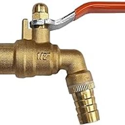 Aitchcy Nozzle Brass Bib Cock with Hose Clamp for Bathroom | Kitchen |Garden Tap| Washing Machine Tap | Outdoor Tap-picture-13