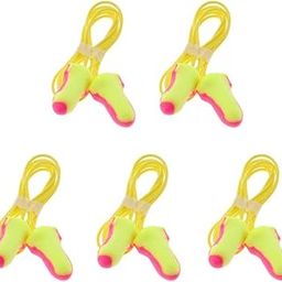 UJEAVETTE® 5 Pair Foam Earplugs With Cord for Snoring Concert Sleeping Cancelling Noise-image-23