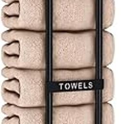 Supvox® Bathroom Towel Rack, Multiple Towel Rack with Storage Shelf Vertical Wall Mouting Bath Towel Storage Rack Minimalism Bathroom Wall Towel Racks, 15 x 79 x 31 cm-4