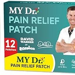 MY Dr. Pain Relief Patches | Instant Relief from Muscle, Back, Neck & Shoulder Pain, Cramps, Stiffness, Calf Strains, Sports Injuries & Gym Aches | Lasts 8+ hrs | Easy-to-Use, Non-Sticky, Painless Peel-Off | Reduces Swelling & Inflammation | Modern Stylish Look | (Pack of 12)-25