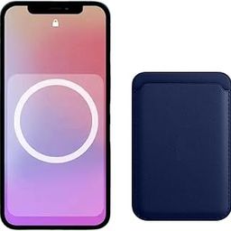 Genuine Leather Magnetic Card Wallet Holder for Magnetic Compatible with Mobile Phone Leather Magnetic Case Credit Card ID Holder (Navy Blue)-image-90