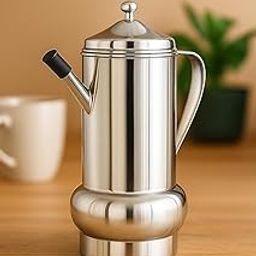 Velmora Oil Dispenser for Kitchen Steel - Oil Dispenser 1 Litre Steel - Oil Bottle for Kitchen - Oil Kettle 1000 ml - Ghee and Oil Container with Handle-image-30