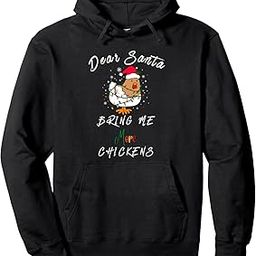 Dear Santa Bring Me More Chickens Ugly Xmas Lights Christmas Pullover Hoodie-image-17