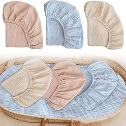 CALANDIS™ Fitted Bassinet Sheet Newborn Girl Boy for Rectangle Oval Hourglass Mattress Pink | Sheets & Sets | Nursery Bedding-image-98