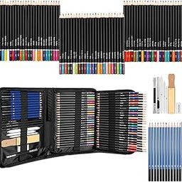 Artownlar 95 Pieces Professional Sketching Kit for Artists, Shading Pencil Set with Premium Zipper Case, Graphite Charcoal Sketch Pencil Kit, Drawing Kit, Art Supplies, Best Gift for Artists, DIY-7