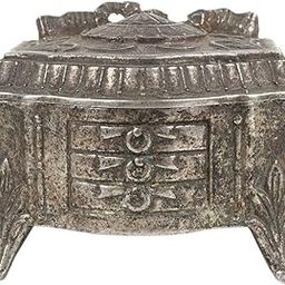 Indian-Shelf Handmade Vocalforlocal Antique Vintage Metal Storage Box in Chest of Drawer Design in White Pack of 1 Statement Pieces Gift Items (6.50 cm, Antique)-image-7