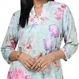 soch Womens Light Green Floral Print Tunic-picture-16
