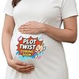 Maternity Cotton Dress – Perfect for Photoshoots, Baby Showers & Announcements - Mom-to-Be Outfit (Maternity-plot-Twist)-image-95