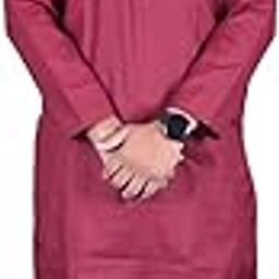 Men Red Colour Kurta Pajaama-7