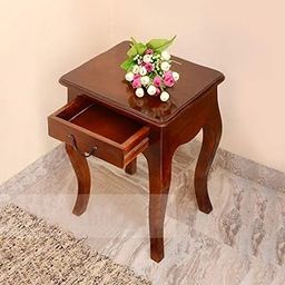 Furnisquare Solid Sheesham Wood Bedside Table for Bedroom | Handmade Pure Wooden Bed Side Nightstand End Table with 1 Drawer Storage for Home & Bed Room | Rosewood, Honey Finish-19