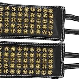 GVG Ghungroo Black Leather Pad, Big Dancing Bells, Anklet Ghungroo Set, LEATHER PAD GHUNGROO PAIR, Bharatnatyam Ghungroo, Salangai, Chilanka (5-Line)-image-69